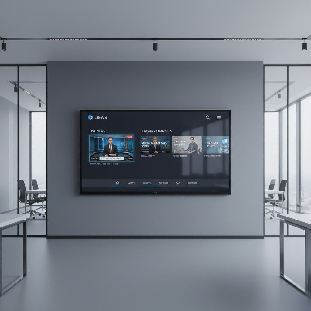 Business IPTV solution offering HD content streaming for corporate environments