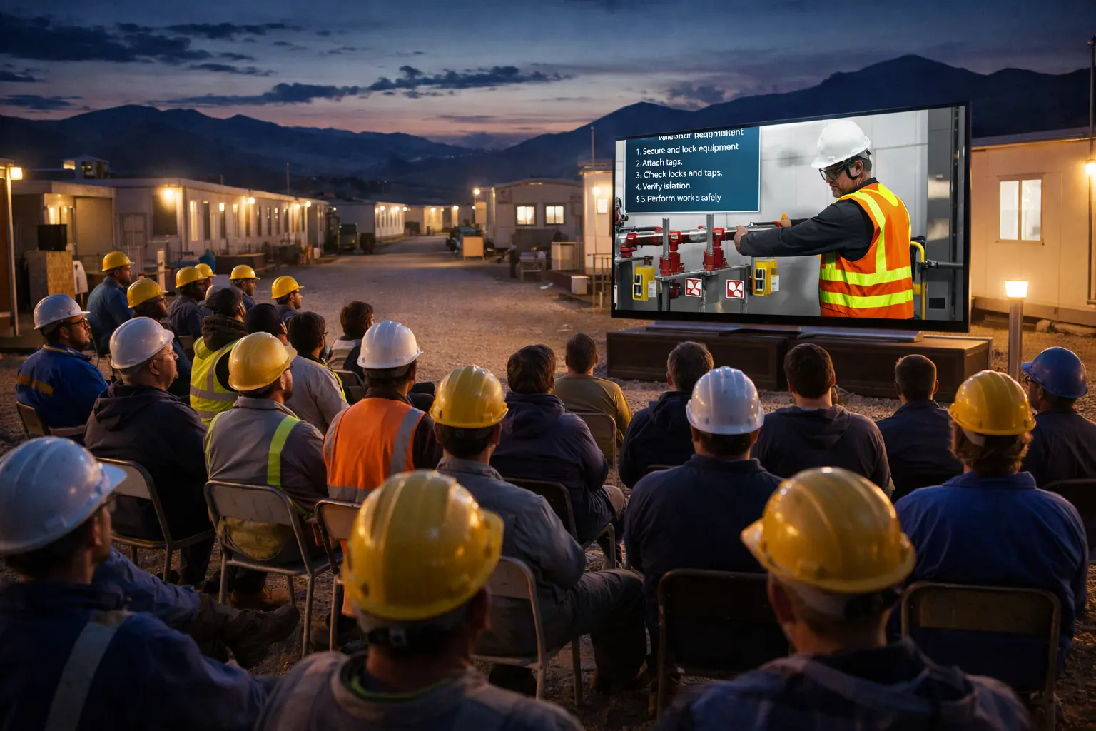 Construction IPTV camp solution offering entertainment and information
