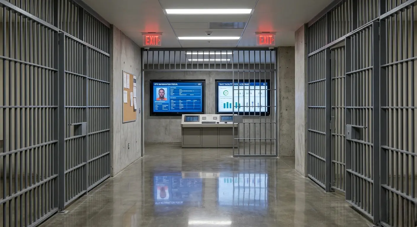 Prison IPTV system with inmate information display