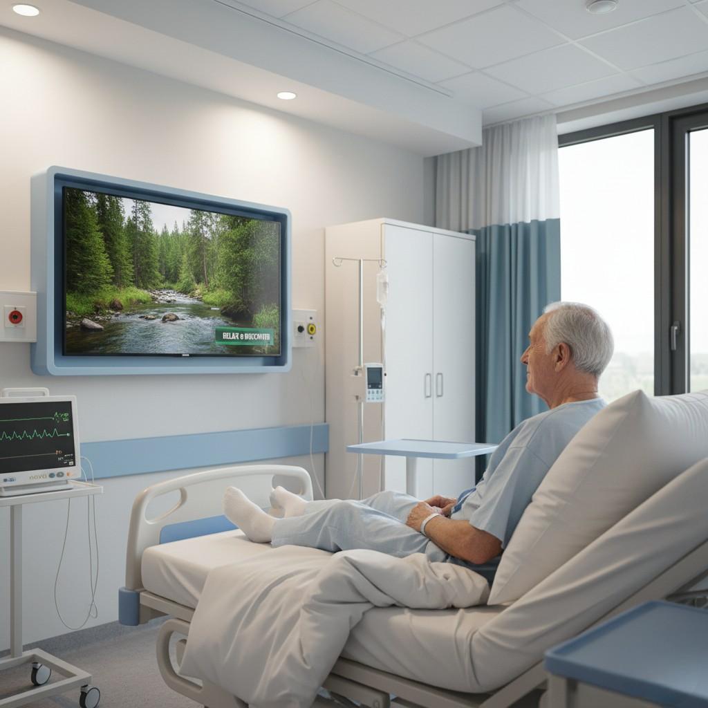 Medical facility TV installation – TV for Hospital supported by advanced SMATV systems.